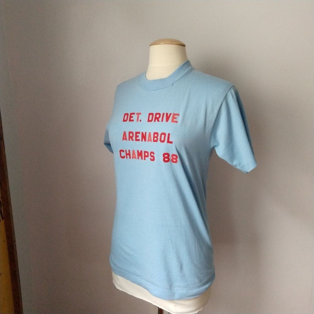 Vintage Single-Stitch Screen Stars 1980s Detroit Drive T-shirt Size M